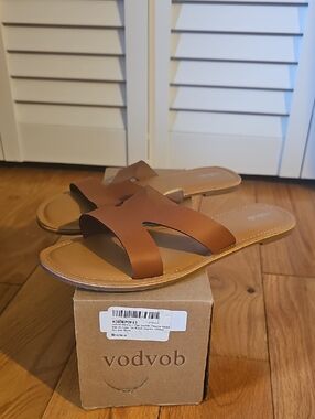 Women's Brown Slide Sandals Womens 9